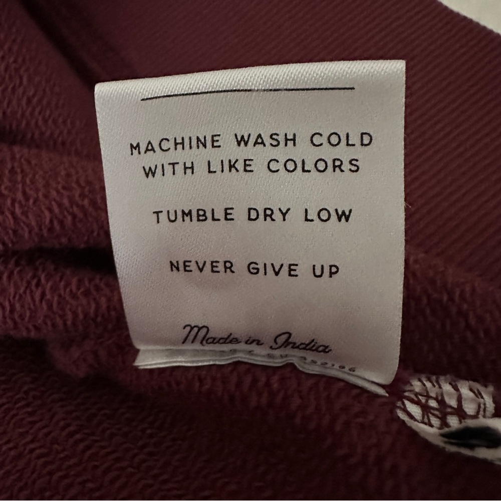 Pact Women’s Cabernet Maroon Essential Crewneck Sweatshirt Organic Cotton Small - Picture 8 of 10